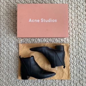 Acne Studios Black Leather Jensen Boots - Size 37